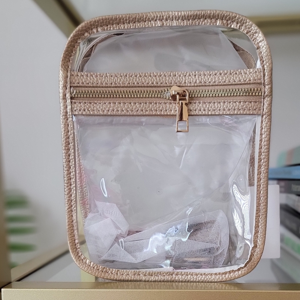 NWT Clear and Gold Game Day Purse